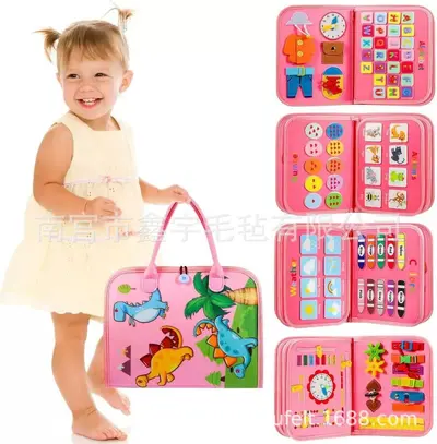 Cross-border Montessori early education toys, children's intelligence development felt activity board, creative DIY intelligence development educational learning board - 11