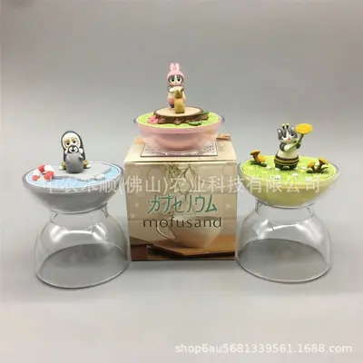 Meereskatzen-Haiküsse Blindbox-Figur, transparente Flaschendeko