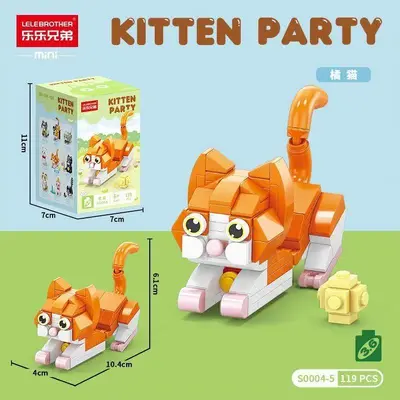 Cute Cat Assembly Building Block Set, Educational Toy for Children - 10