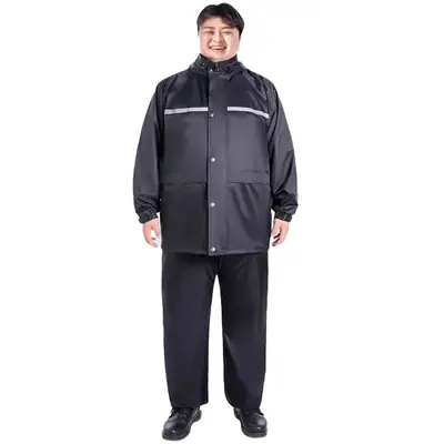 Full body rain jacket and pants set, oversized, two-piece heavy rain protection