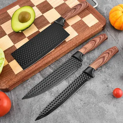 Messerset Küche Edelstahl Küchenmesser Haushalt Küchenutensilien sechsteiliges Set Kochmesser Gemüsemesser grenzüberschreitendes Set
