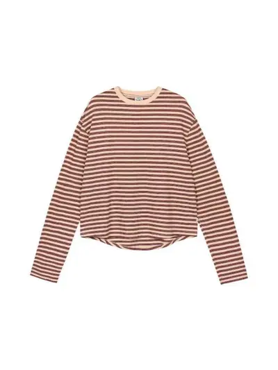 SPELL 2026 Herbst Retro-Streifen Langarm-T-Shirt, koreanischer Stil, locker