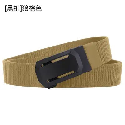 跨境专供男士战术腰带38加厚编织尼龙皮带合金自动扣运动裤腰带 - 13