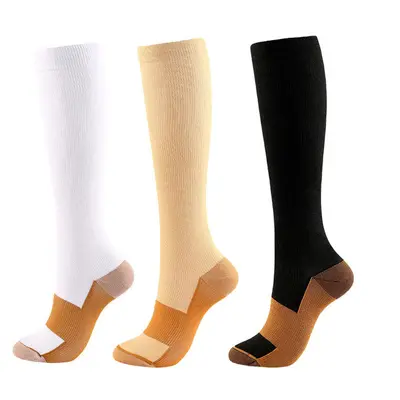 Men's and Women's Compression Socks, High-Elasticity Polyester Sports Calf Socks