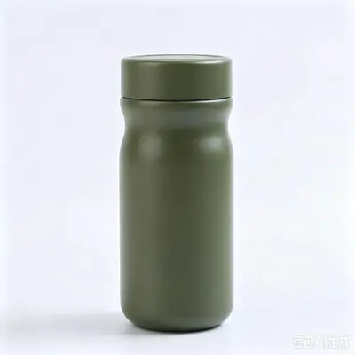 Minimalist Outdoor Thermos Bottle, Cat Design, with Tea Infuser, Portable - 10