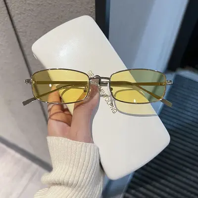 Retro Small Square Frame Sunglasses, Unisex, Polarized, for Driving - 12