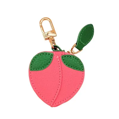 Cute Cartoon Mini Fruit Series Leather Coin Purse Hanging Accessory
