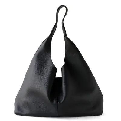 Genuine Leather Tote Bag with Suede Look, Large Capacity, Single Shoulder - 10