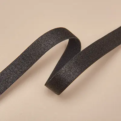Naylon elastik askı şeridi 6 mm / 2 cm, parlak yüzeyli düz dokuma lastik bant - 10