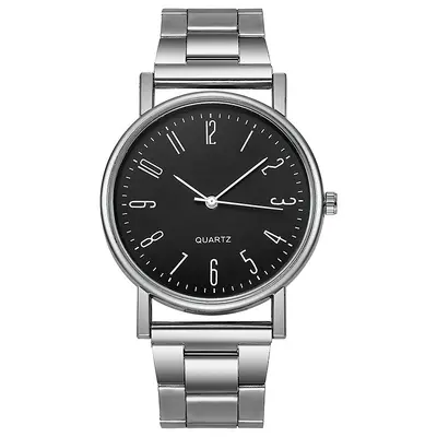 MCYKCY men's quartz watch, stainless steel band