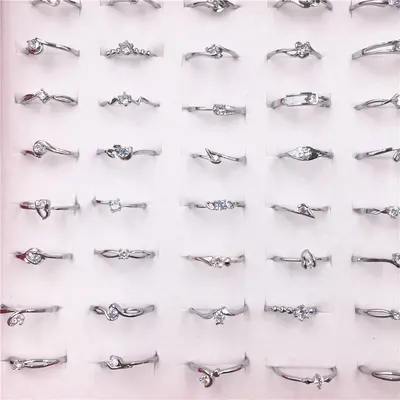 Imitation Diamond Zircon Ring for Engagement and Wedding