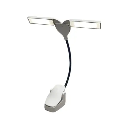 Wiederaufladbare LED-Notenpultleuchte, USB-Klemme, dimmbar, für Gitarre und Erhu
