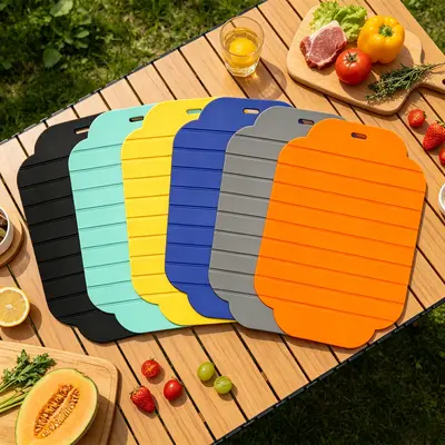 Foldable Silicone Cutting Board, Portable for Outdoor Camping - 9