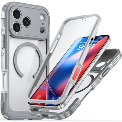 Transparent Magnetic Shockproof Case for iPhone 17 Pro Max and 18 Pro Max - 12