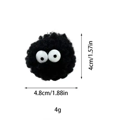 Macaron-Colour Plush Fuzzy Ball Cat Toy - 8