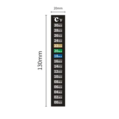 LCD Aquarium Thermometer, Fish Tank Temperature Label, Color-Changing - 11