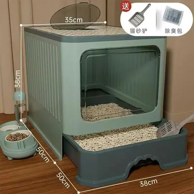 Enclosed Extra Large Cat Litter Box, Odor Control, Top Entry - 10