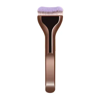 Ultra-Thin Wide Tongue-Shaped Foundation Brush, Flat Head Soft Bristle Makeup Tool - 10