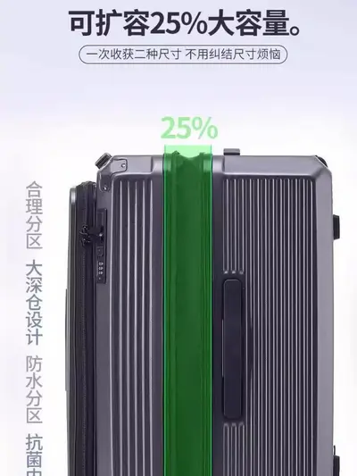 Large-Capacity Explosion-Proof Suitcase with Five Wheels and Brake - 5