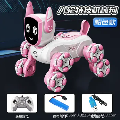 Çocuk akıllı robot köpek oyuncak, sesle kontrollü, 8 tekerlekli - 11