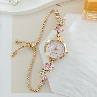 Women's bracelet watch, diamond, lightweight luxury, high-end, star design