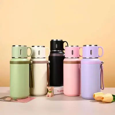 New model 316 stainless steel thermos cup, large capacity cup, simple and portable water cup, portable home-style thermos cup. - 3