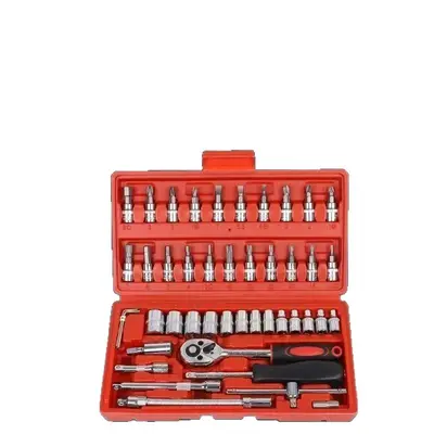 46件套装工具箱套筒扳手快速大中小飞汽修汽车维修棘轮螺丝刀组合