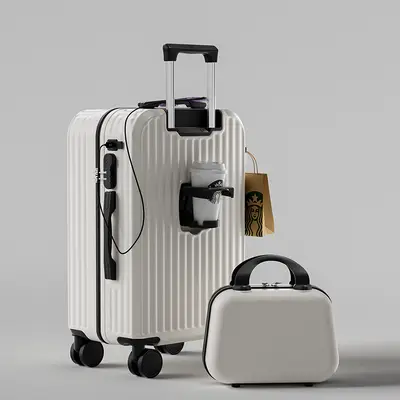 2025 Korean style wheeled luggage, stylish, sturdy and durable suitcase, universal silent wheels, coded box for male and female students - 12