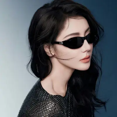 Y2K Style Large Frame Sports Sunglasses with UV Protection, Headband Design - 3