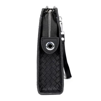 Men's Woven Pattern Clutch Bag, Business Casual Hand Wallet Envelope Bag - 5
