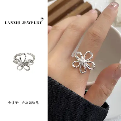 Lanzi 925 gümüş kadın yüzüğü açık ayarlanabilir - 12