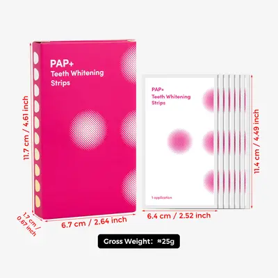 PAP Whitening Teeth Strips, Deep Cleaning, Fresh Breath - 8