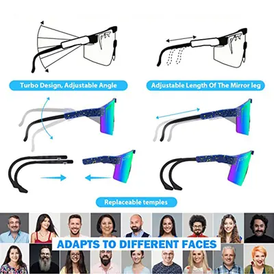 PIT VIPER Cycling Glasses, Windproof, Polarized Sunglasses, Colored Coating