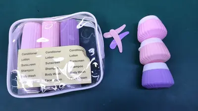 Travel Leak-Proof Silicone Bottle Set 8-Piece Multicolor Outdoor - 10