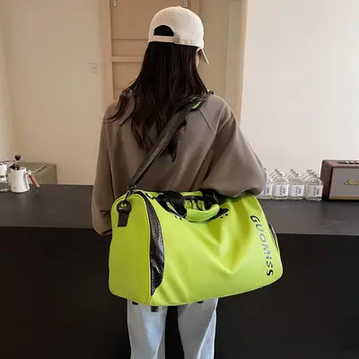 Travel bag with shoe compartment and dry-wet separation