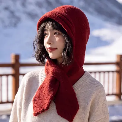 Women's Winter Knit Beanie and Scarf Set, Warm and Cold-Proof - 7