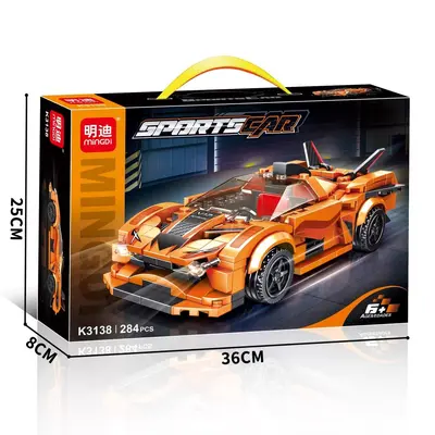Mingdi Building Block Toy Sports Car Set for Boys - 3