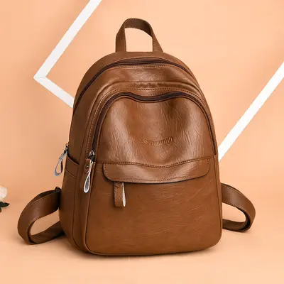 Grenzüberschreitende Handelstasche für Frauen, koreanischer Stil, große Kapazität, weiches Leder-Rucksack, kann mit Namen des Käufers etikettiert werden, direkter Versand vom Werk. - 6