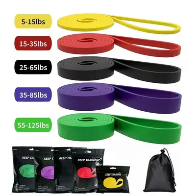 Resistance Band Set with Pull Rope for Fitness, Yoga and Pilates - 12