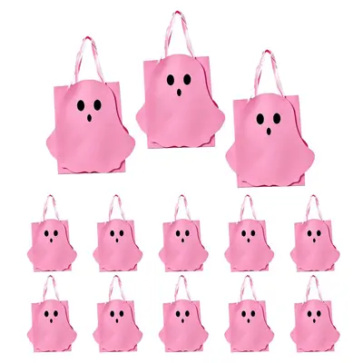 Halloween candy bag, small white ghost design, gift box - 12