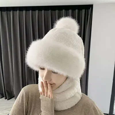 Winter Hat with Ear Protection, Windproof, Fleece-Lined Neck Gaiter and Mask - 7
