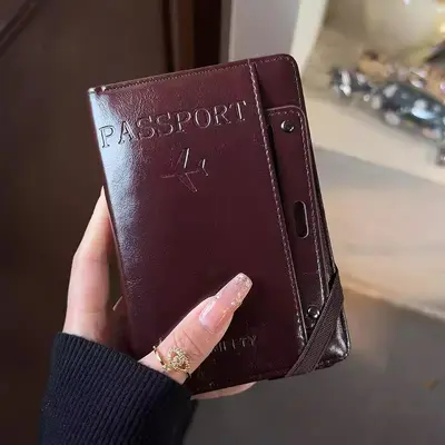 Pasaport ve kimlik koruma çantası, çok fonksiyonlu, büyük kapasiteli - 2