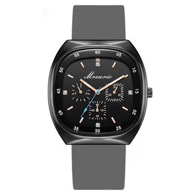 Beliebte Exportware Mode Fass Silikon Armband Drei-Augen Blauzeiger Herrenarmbanduhr Quarz Herrenuhren Fabrik Lagerbestand Großhandel