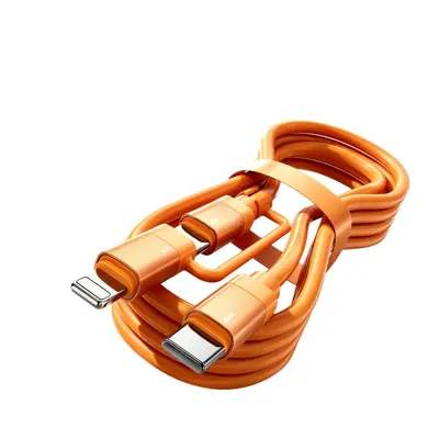 60W Fast Charging PD Type-C 2-in-1 Data Cable for Apple and Android
