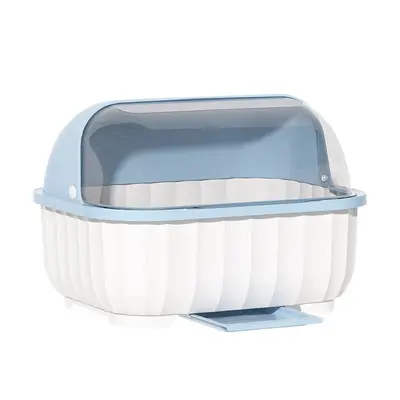 Tableware Storage Box with Lid, Draining Rack