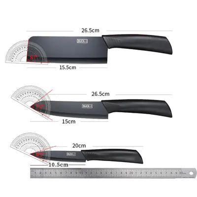 Messerset mit 2-in-1 Schneidebrett, Kochmesser und Obstmesser
