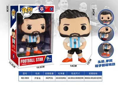 World Cup Football Star Figurine, Mbappe, Messi, C. Ronaldo Collectible - 9