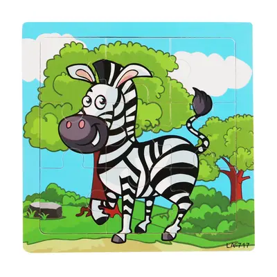 9-teiliges Kinder-Holzpuzzle, Lernspielzeug - 12