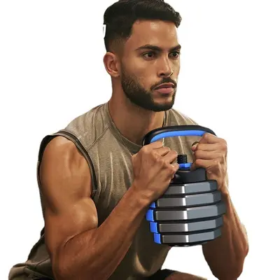 Sekizgen dambıl erkek ev fitness ekipmanları egzersiz seti kombinasyonu kettlebell 20KG ayarlanabilir ağırlık kauçuk kaplı halter - 6