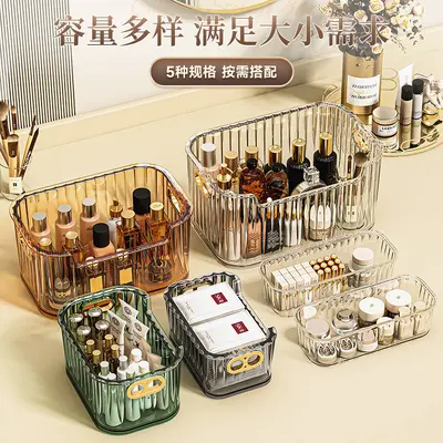Cosmetic storage box, transparent acrylic, desktop organizer - 3